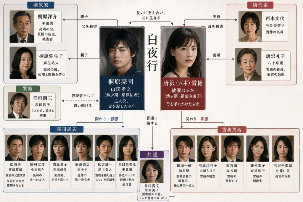 白夜行 相関図