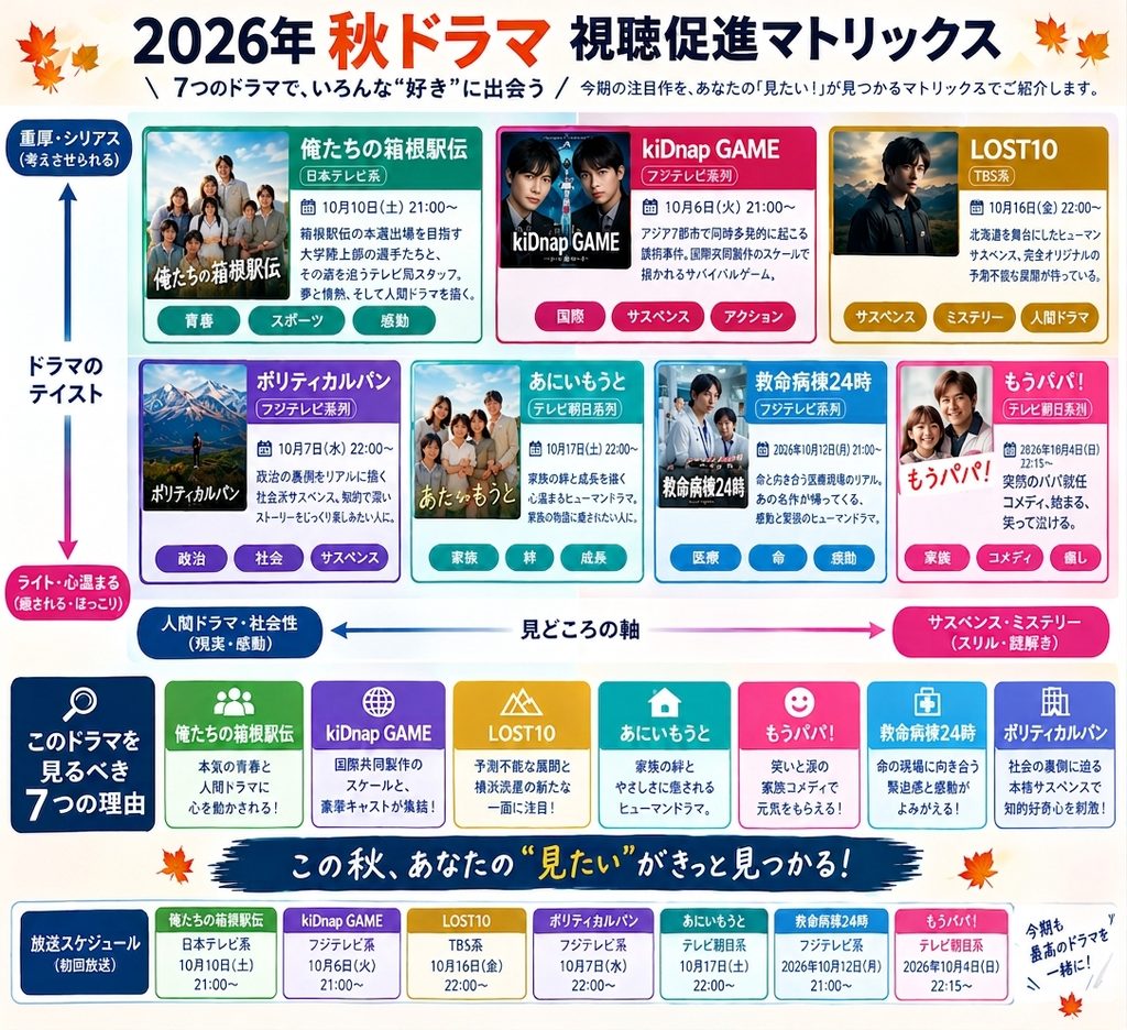 2026年 秋 ドラマ